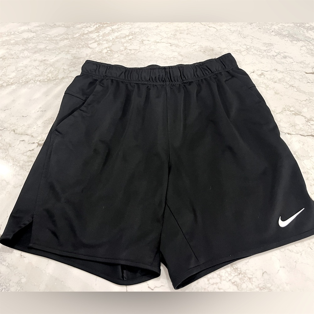 Nike Men’s Totality Black Athletic Shorts with White Swoosh